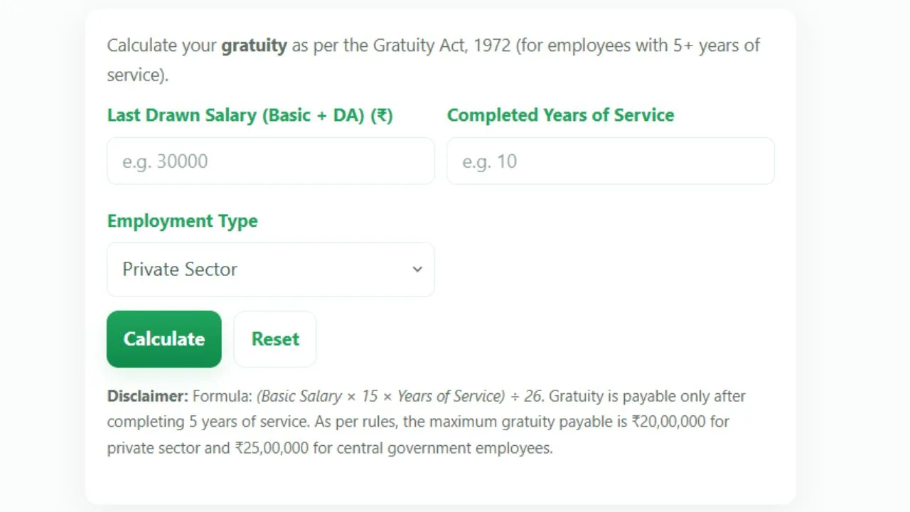 Gratuity Calculator