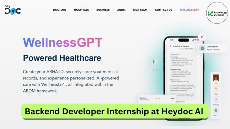 Backend Developer Internship 2025 at Heydoc AI 